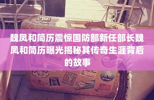 魏凤和简历震惊国防部新任部长魏凤和简历曝光揭秘其传奇生涯背后的故事