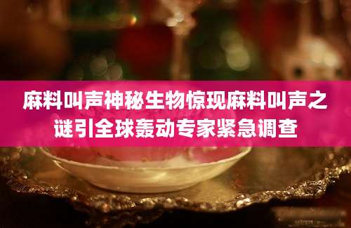 麻料叫声神秘生物惊现麻料叫声之谜引全球轰动专家紧急调查