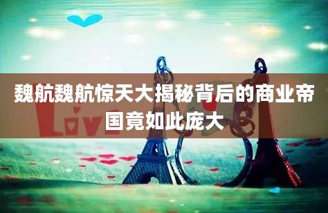 魏航魏航惊天大揭秘背后的商业帝国竟如此庞大