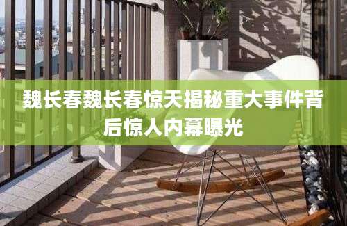 魏长春魏长春惊天揭秘重大事件背后惊人内幕曝光
