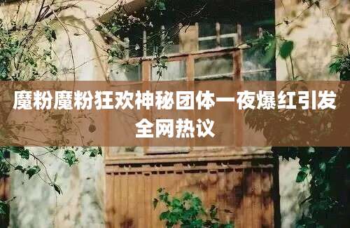 魔粉魔粉狂欢神秘团体一夜爆红引发全网热议