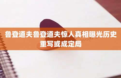鲁登道夫鲁登道夫惊人真相曝光历史重写或成定局