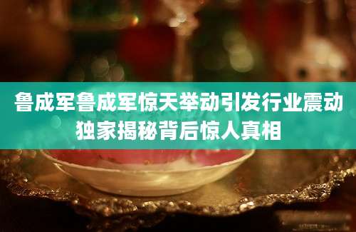 鲁成军鲁成军惊天举动引发行业震动独家揭秘背后惊人真相