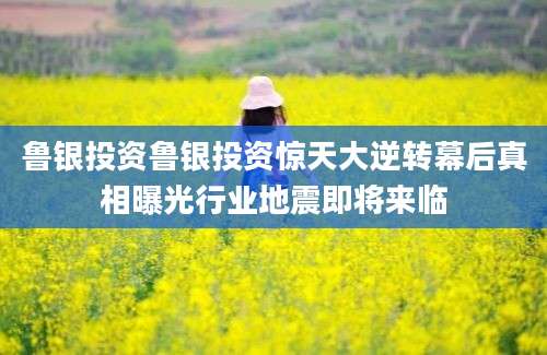 鲁银投资鲁银投资惊天大逆转幕后真相曝光行业地震即将来临
