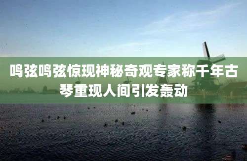 鸣弦鸣弦惊现神秘奇观专家称千年古琴重现人间引发轰动