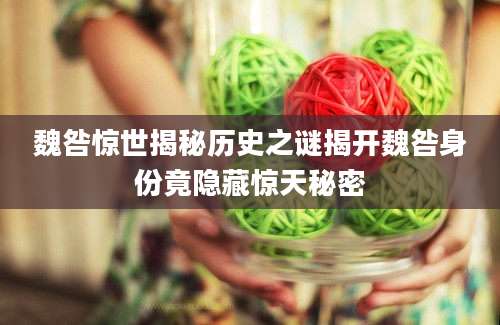 魏咎惊世揭秘历史之谜揭开魏咎身份竟隐藏惊天秘密