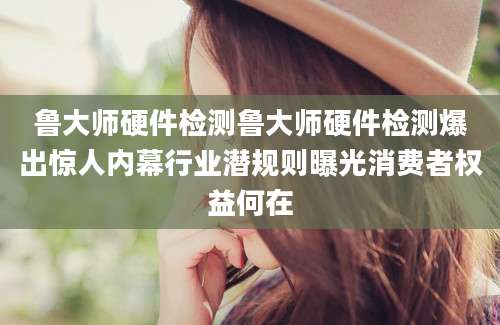 鲁大师硬件检测鲁大师硬件检测爆出惊人内幕行业潜规则曝光消费者权益何在
