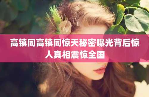 高镇同高镇同惊天秘密曝光背后惊人真相震惊全国