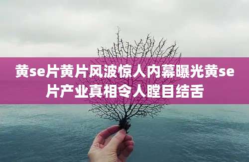 黄se片黄片风波惊人内幕曝光黄se片产业真相令人瞠目结舌