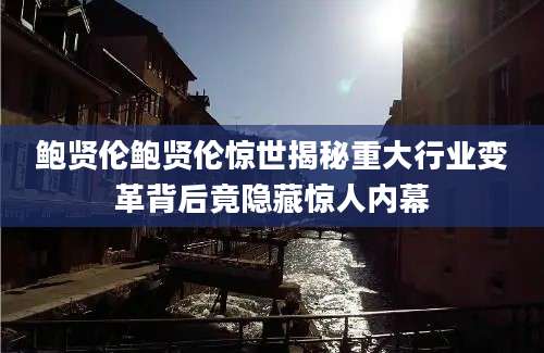 鲍贤伦鲍贤伦惊世揭秘重大行业变革背后竟隐藏惊人内幕