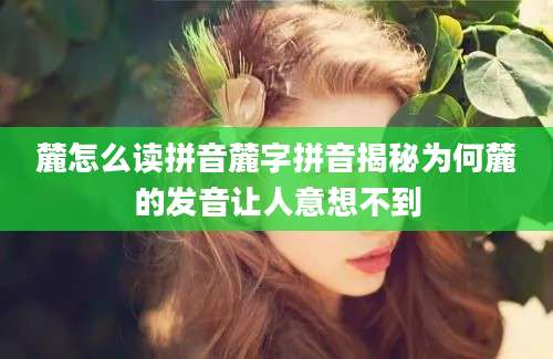 麓怎么读拼音麓字拼音揭秘为何麓的发音让人意想不到