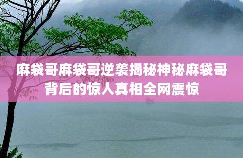 麻袋哥麻袋哥逆袭揭秘神秘麻袋哥背后的惊人真相全网震惊