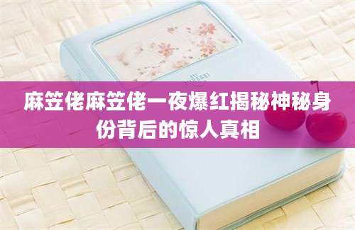 麻笠佬麻笠佬一夜爆红揭秘神秘身份背后的惊人真相