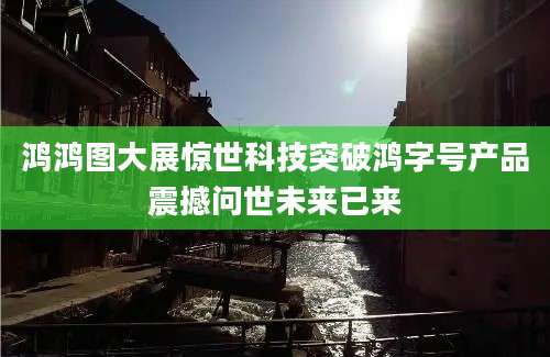 鸿鸿图大展惊世科技突破鸿字号产品震撼问世未来已来