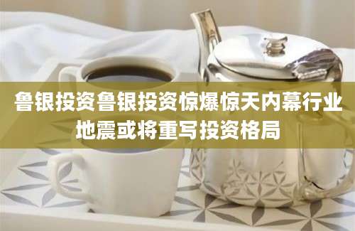 鲁银投资鲁银投资惊爆惊天内幕行业地震或将重写投资格局