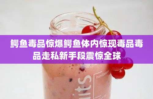 鳄鱼毒品惊爆鳄鱼体内惊现毒品毒品走私新手段震惊全球