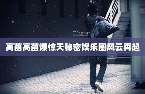 高菡高菡爆惊天秘密娱乐圈风云再起
