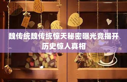 魏传统魏传统惊天秘密曝光竟揭开历史惊人真相
