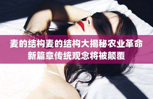 麦的结构麦的结构大揭秘农业革命新篇章传统观念将被颠覆