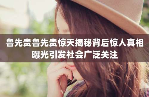 鲁先贵鲁先贵惊天揭秘背后惊人真相曝光引发社会广泛关注