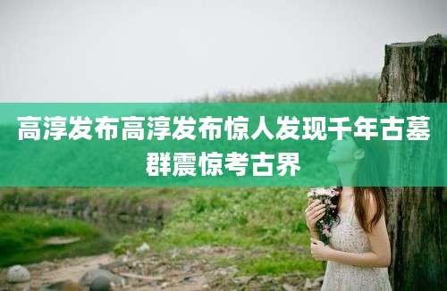 高淳发布高淳发布惊人发现千年古墓群震惊考古界