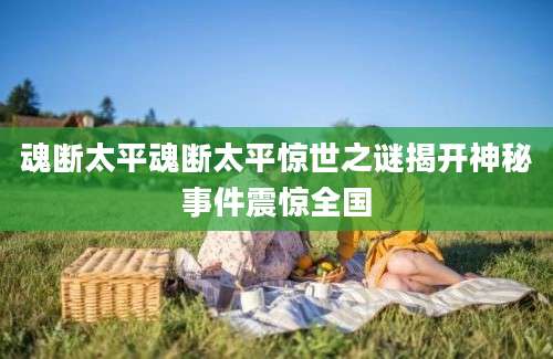 魂断太平魂断太平惊世之谜揭开神秘事件震惊全国