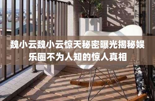 魏小云魏小云惊天秘密曝光揭秘娱乐圈不为人知的惊人真相