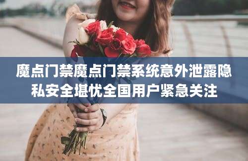 魔点门禁魔点门禁系统意外泄露隐私安全堪忧全国用户紧急关注