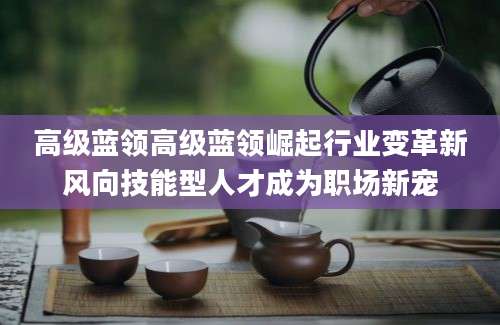 高级蓝领高级蓝领崛起行业变革新风向技能型人才成为职场新宠