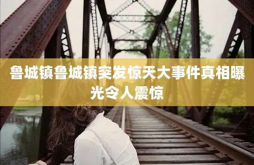 鲁城镇鲁城镇突发惊天大事件真相曝光令人震惊